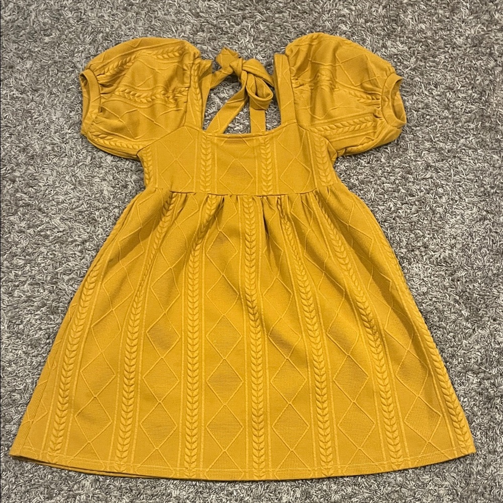 Bohme Mustard Yellow Mini Dress